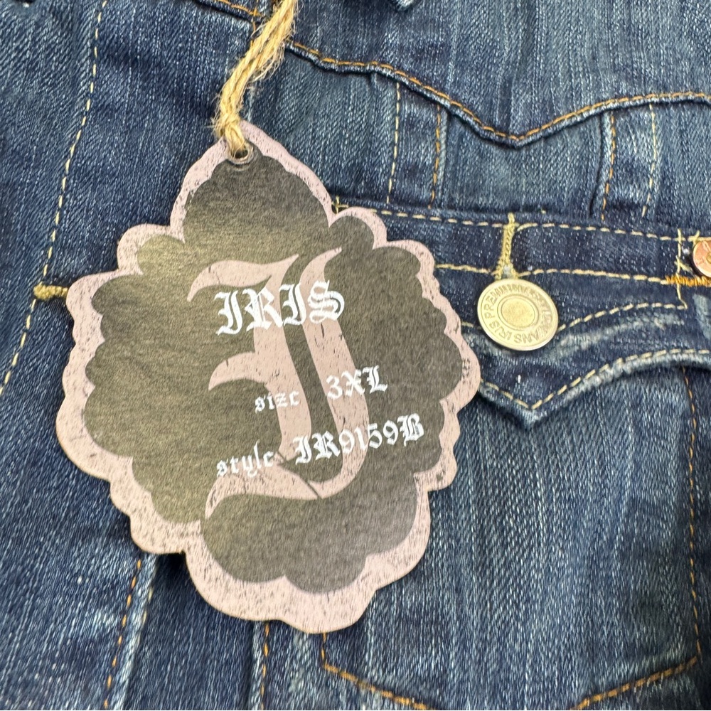 NEW Iris Dark Blue Jean Jacket Womens size 3XL - Picture 8 of 16
